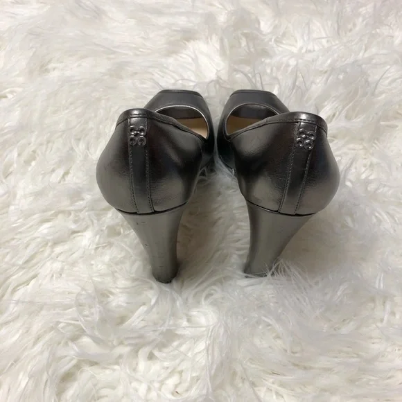 🎉HP🎉GORGEOUS COACH BREANA PLATFORM PEEPTOE HEELS/SHOES - Picture 7 of 12